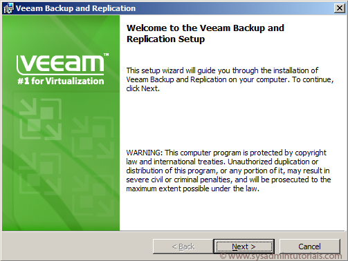 Installing Veeam Backup and Replication v5